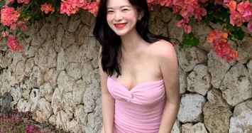 "Thiên thần chân ngắn Hàn Quốc" hiếm hoi mặc đồ bơi khoe dáng sau khi lấy chồng