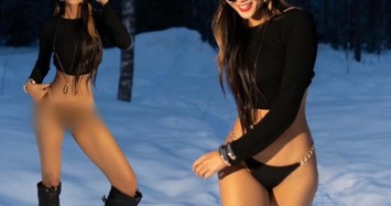 H'Hen Niê diện bikini, khoe body nóng bỏng trên tuyết ở công viên gây ''sốt'' MXH