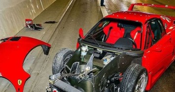 Siêu xe Ferrari F40 gặp tai nạn trên đường phố châu Âu