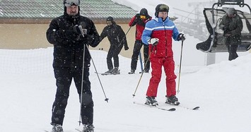 Chùm ảnh Tổng thống Nga Putin trượt tuyết cùng Tổng thống Belarus