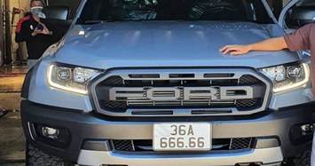 Chủ nhân xe Ford Ranger Raptor ở Thanh Hoá bốc trúng biển số siêu đẹp 