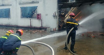 Cháy công ty gỗ Lợi Oai, công nhân tháo chạy tán loạn