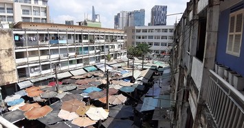 Cảnh dân bám víu, lo sợ tại chung cư chờ sập ở Sài Gòn