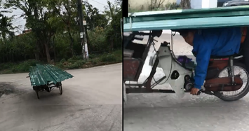 Video: Kinh hoàng xe “máy chém” không người lái chạy trên đường