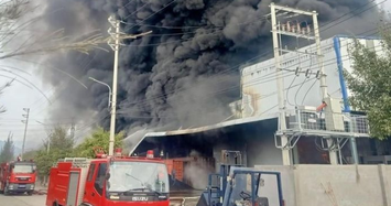 Cháy lớn tại cụm công nghiệp ở Quảng Ninh 