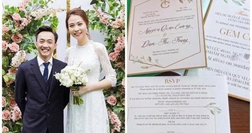 Cường Đô la và Đàm Thu Trang đãi quan khách những món gì trong tiệc cưới?