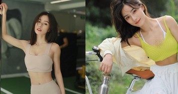 Thời trang khoe eo sexy của hot girl phòng gym xứ Trung