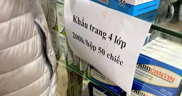 Quảng Bình: Phát hiện 6 nhà thuốc ​bán khẩu trang y tế với giá “cắt cổ” 