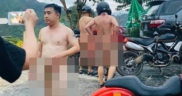 Sốc với 4 người đàn ông khoả thân trước khách sạn Mã Pì Lèng Panorama