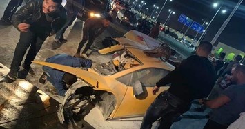 Lamborghini Huracan gặp nạn gãy đôi, tài xế may mắn bị thương nhẹ