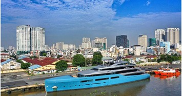 Soi siêu du thuyền AVIVA 150 triệu USD cập cảng Sài Gòn