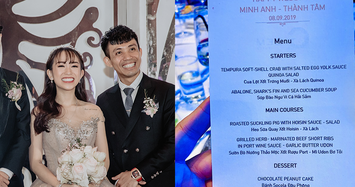 Lộ thực đơn sang chảnh trong đám cưới gần 20 tỷ con gái Minh Nhựa