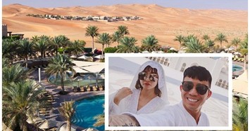 Vợ chồng đại gia Minh Nhựa nghỉ dưỡng trong resort sang chảnh tại Ả Rập