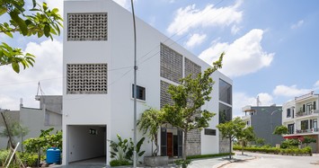 Ngôi nhà ở Thái Bình đẹp mê mẩn nhờ dùng gạch bê tông chắn nắng