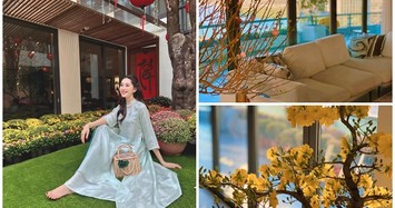 Hoa hậu Đặng Thu Thảo khoe khéo biệt thự bạc tỷ ngập sắc hoa