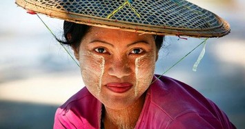 Phong cách trang điểm đặc biệt của phụ nữ Myanmar