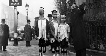 Ảnh hiếm về sơn nữ cổ dài Miến Điện thăm London năm 1935 