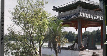 Hồ Hoàn Kiếm - đền Ngọc Sơn trông khác lạ trong ảnh màu 1915
