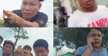 Nhóm giang hồ chặn vây xe công an ở tỉnh Đồng Nai.