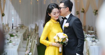 Biên tập viên VTV Thu Hà xinh đẹp trong lễ rước dâu