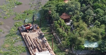 Quận 12 (TP HCM): Ngang nhiên ép cọc, xây kè lấn sông Sài Gòn?