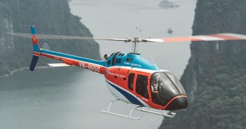 Máy bay trực thăng rơi ở vịnh Hạ Long, 5 người gặp nạn 