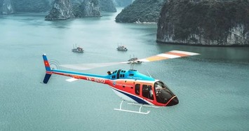 Cận cảnh trực thăng Bell 505 ngắm vịnh Lan Hạ từ trên cao