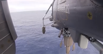 Xem trực thăng Hải quân Nga dò tìm tàu ngầm đối phương