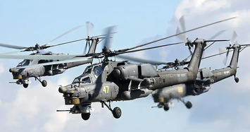 Xem sức mạnh trực thăng Mi-28N của Nga dùng phá hủy các cứ điểm Ukraine