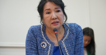 Bà Nguyễn Thị Như Loan, Tổng giám đốc CTCP Quốc Cường Gia Lai phát biểu tại hội nghị sáng nay.