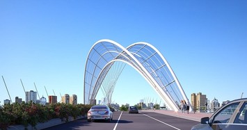 Hình ảnh thiết kế đầu tiên về cầu Thủ Thiêm 4. Ảnh: Sở Quy hoạch Kiến trúc TP HCM.