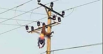 Người đàn ông trèo lên cột điện 35kV ngồi uống rượu rồi nhảy múa bị điện giật tử vong