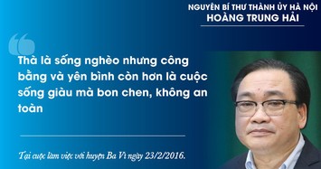 Những phát ngôn đáng chú ý của nguyên Bí thư Thành ủy Hà Nội Hoàng Trung Hải