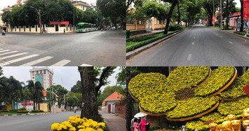 Đường phố Sài Gòn vắng vẻ ngày đầu nghỉ Tết Kỷ Hợi