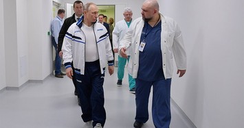 Hình ảnh về chuyến thăm bệnh viện điều trị Covid-19 của Tổng thống Putin