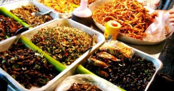 Thái Lan nổi tiếng với những món côn trùng chiên 'phát ớn'