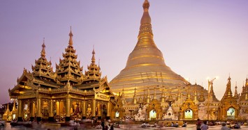 Ngôi chùa có bảo tháp dát vàng, kim cương tuyệt đẹp ở Myanmar