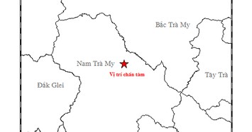 Quảng Nam xảy ra động đất 3,9 độ richter