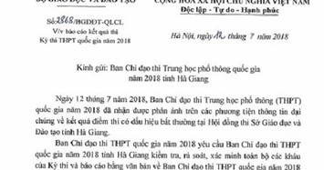 Bộ GD&ĐT yêu cầu rà soát kết quả thi THPT quốc gia bất thường tại Hà Giang