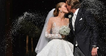 Tiểu thư 9X diện váy cưới đính 500.000 viên pha lê
