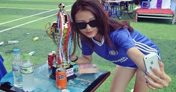 Xinh đẹp, mê bóng đá hot girl fan Chelsea gây sốt mạng Việt