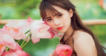 Gái xinh Tuyên Quang gây sốt bằng bộ ảnh áo yếm, hoa sen