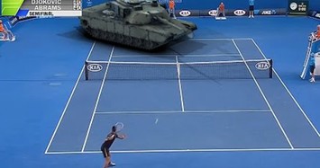 Xem xe tăng M1 Abrams đấu tennis với Novak Djokovic