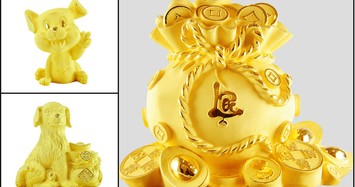 Vật phẩm phong thủy mạ vàng giá bạc triệu hút khách ngày Tết