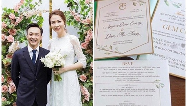 Cường Đô la và Đàm Thu Trang đãi quan khách những món gì trong tiệc cưới?