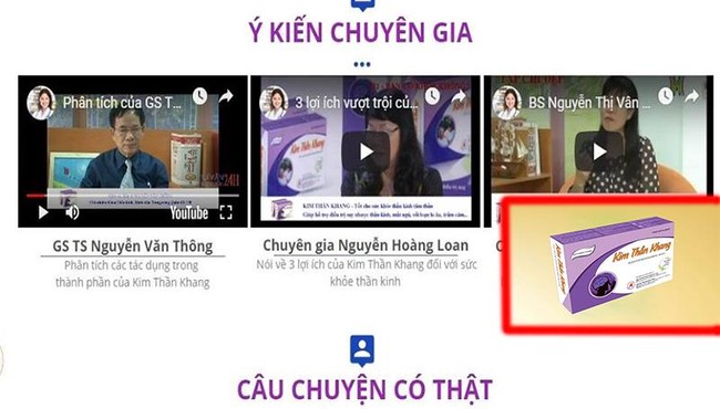 Lợi dụng GS.TS y khoa, TPCN Kim Thần Khang quảng cáo sai luật “bẫy” NTD?
