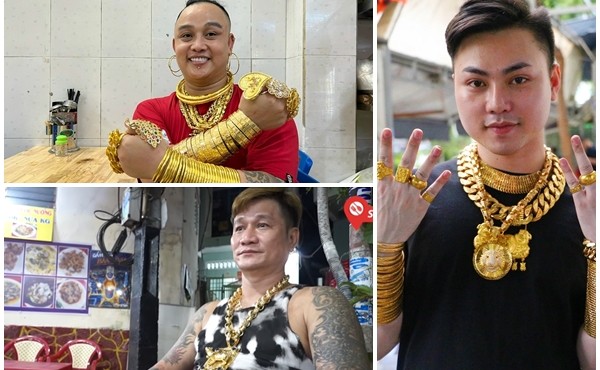 Choáng với 3 đại gia Sài Gòn đeo vàng chỉ để bán hàng 
