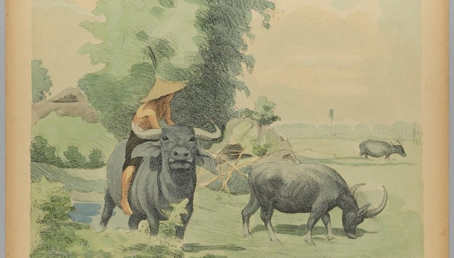 Tranh màu chân thực về cuộc sống xưa ở vùng nông thôn Nam Bộ 