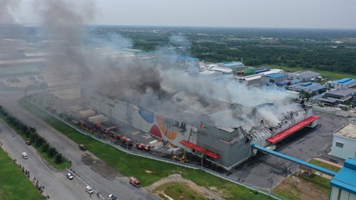 Công an TP HCM điều tra vụ cháy Công ty CJ Food ở KCN Hiệp Phước