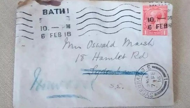 Hoang mang vì nhận được bức thư viết từ năm 1916